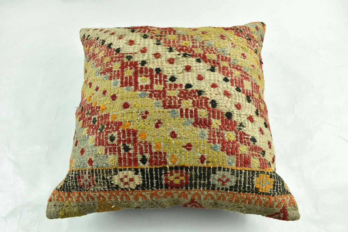 20x20 Kilim Pillow Cover Handmade Vintage Oushak Kilim Cushion Cover 2959