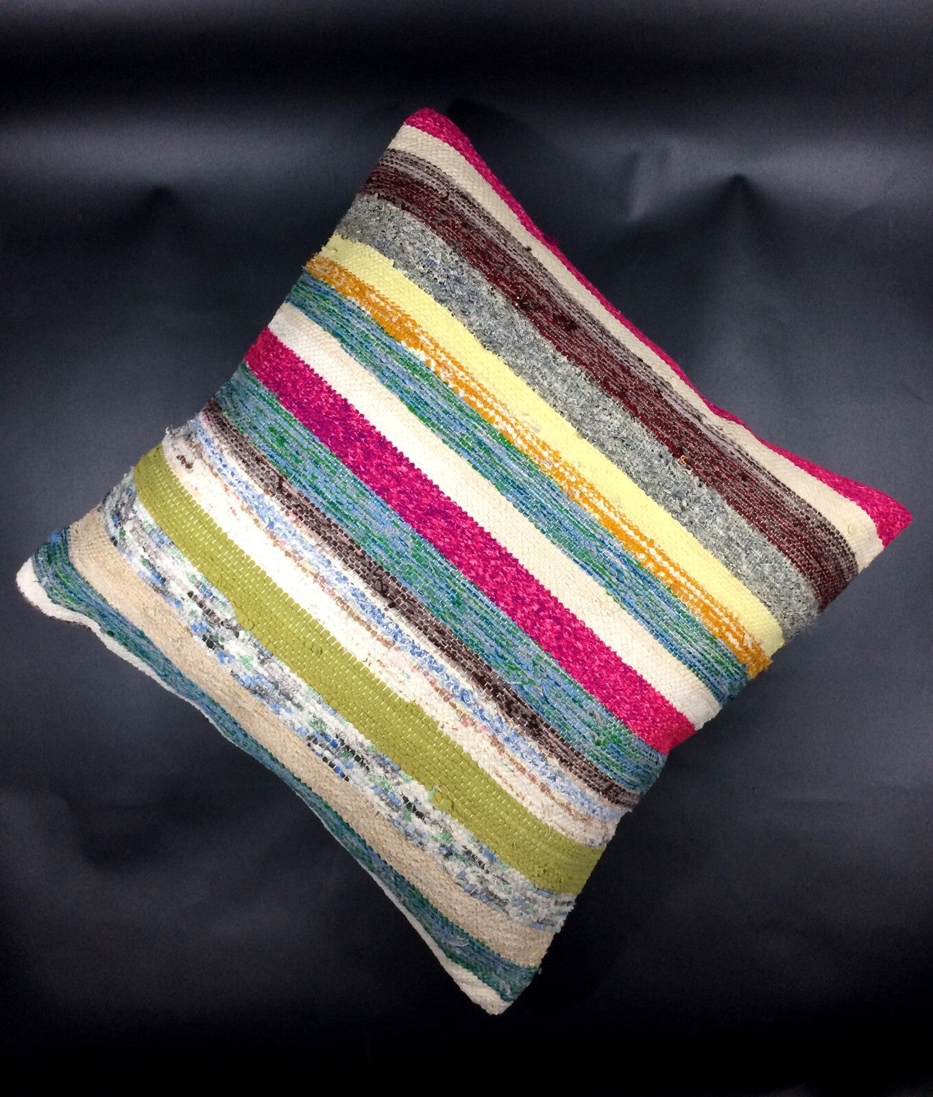 18"x18" Kilim Pillow Cover  Handmade Turkish Vintage Cushion Tribal Lumbar 627