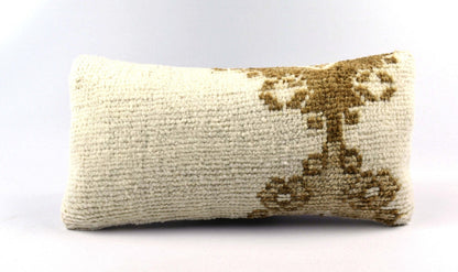 10x20 Kilim Lumbar Pillow Cover Vintage Ethnic Oushak Kilim Pillow Cover 4862