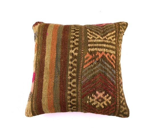 16x16 Ethnic Vintage Turkish Rug Pillow Cover Home Decorative Boho Cushion 4553