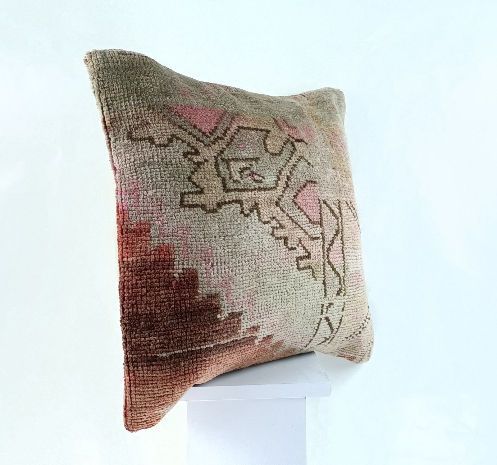 20x20 Kilim Pillow Cover Handmade Vintage Oushak Kilim Cushion Cover 2361
