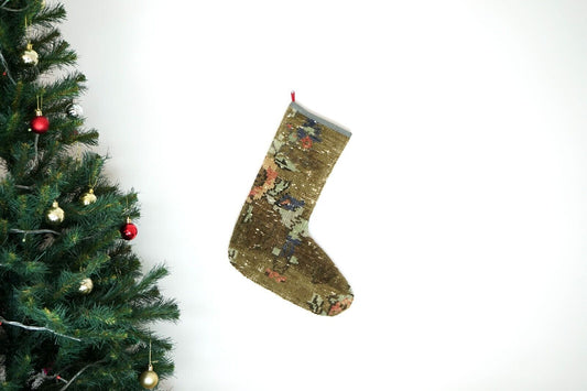 Kilim Christmas Stocking Vintage Rug Stocking Ethnic Decorative Xmas Socks S500