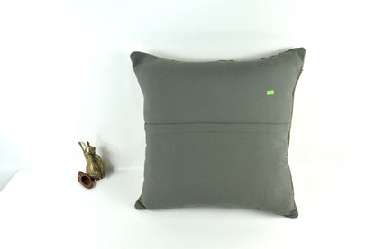 24x24 Kilim Pillow Cover Large Vintage Oushak Rug Ethnic Sofa Cushion 3569