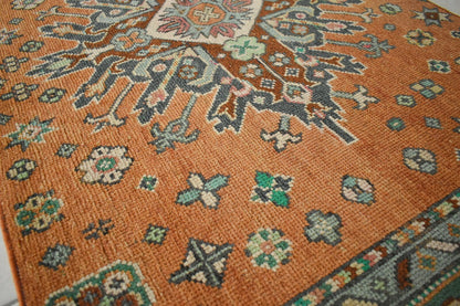 Oushak Runner 4.7x2.6 ft Handwoven Turkish Runner Vintage Runner Floor Rug R25