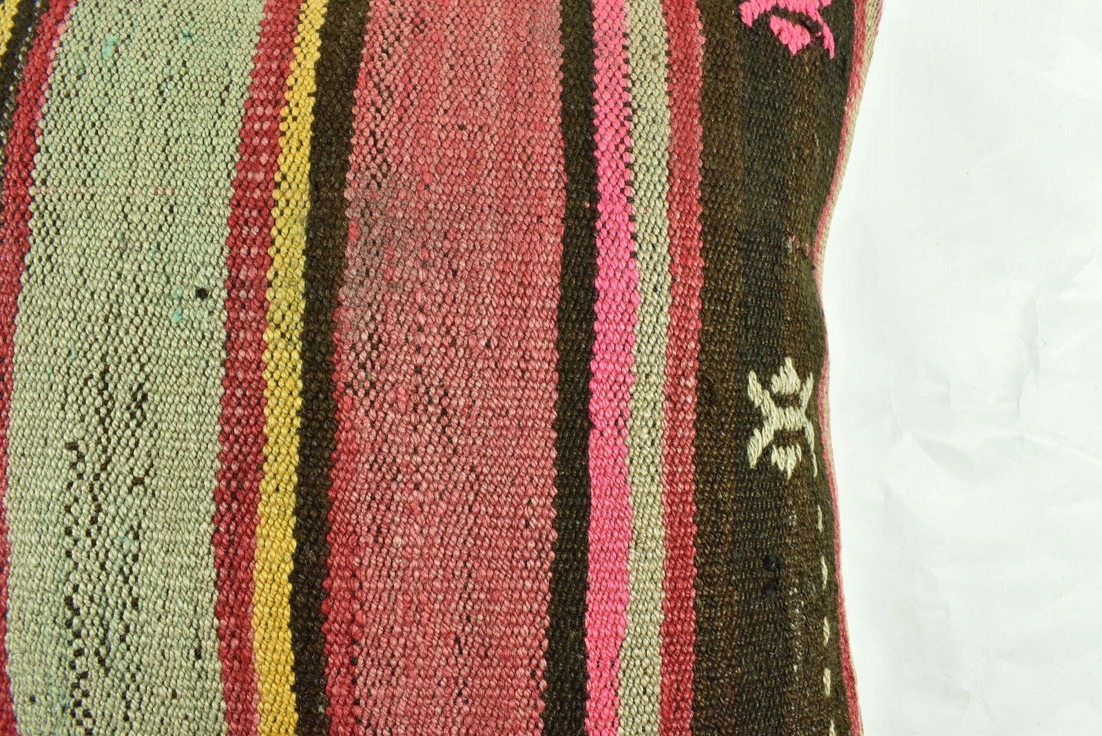 18"x18" Kilim Pillow Cover  Handmade Turkish Vintage Cushion Tribal Lumbar 3035