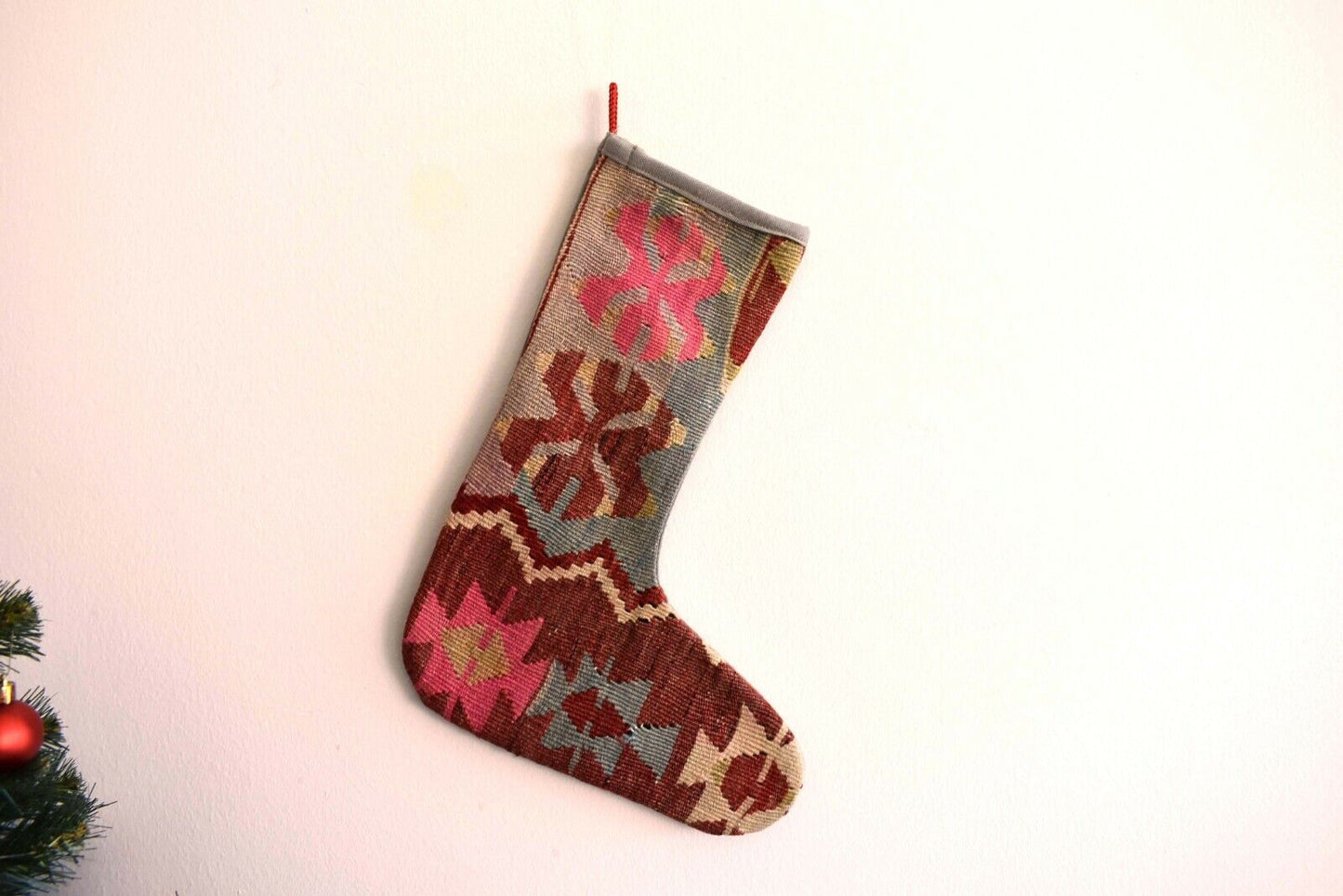 Vintage Kilim Stocking Christmas Stocking Ethnic Christmas Stocking S344