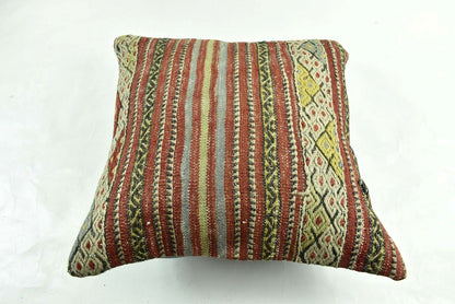 Kilim Pillow Cover 20x20 Home Decorative Handmade Ethnic Oushak Rug Pillow A1871