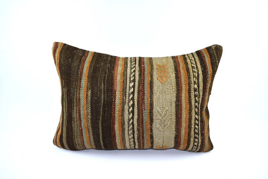 16x24 Kilim Pillow Cover Handmade Vintage Anatolian Lumbar Cushion Cover 4785