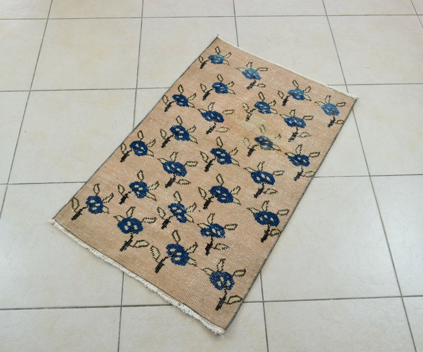 Small Turkish Runner 3.3x2.1 ft Vintage Runner Hallway Runner Handwoven Rug R37