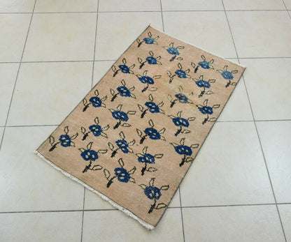 Small Turkish Runner 3.3x2.1 ft Vintage Runner Hallway Runner Handwoven Rug R37