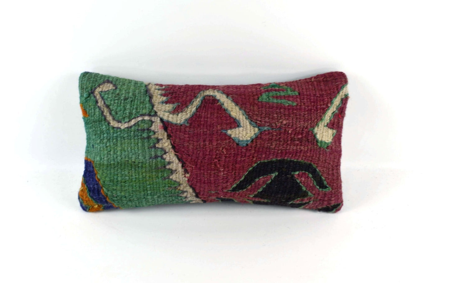 Turkish Cushion Cover 8"x16" Handmade Vintage Boho Ethnic Throw Pillow Case 4450