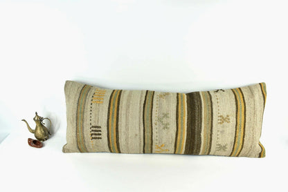 16x42 Kilim Pillow Cover Handmade Extra Large Turkish Lumbar Throw Pillow A2106