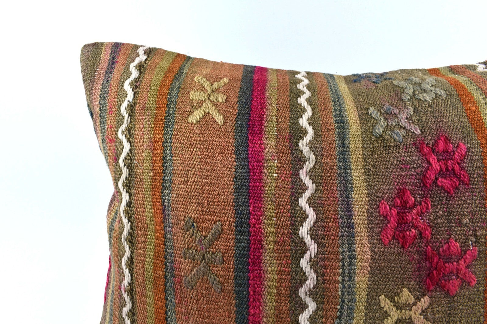 16x24 Kilim Pillow Cover Handmade Vintage Anatolian Lumbar Cushion Cover 4771