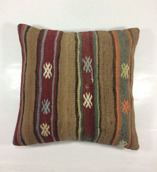 16x16 Ethnic Vintage Turkish Rug Pillow Cover Home Decorative Boho Cushion 1085