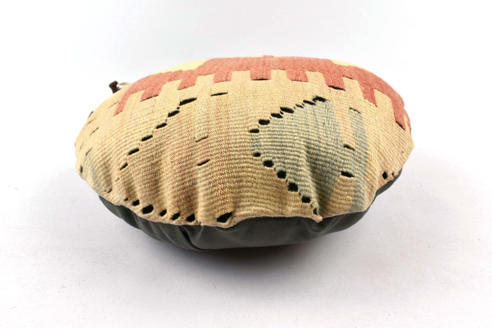 Kilim Round Pillow Cover 18" in Tribal Vintage Turkish Carpet Round Cushion 4939