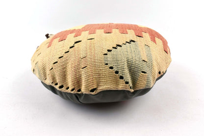 Kilim Round Pillow Cover 18" in Tribal Vintage Turkish Carpet Round Cushion 4939