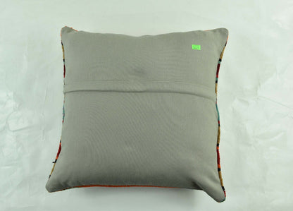 18"x18" Kilim Pillow Cover  Handmade Turkish Vintage Cushion Tribal Lumbar 3009