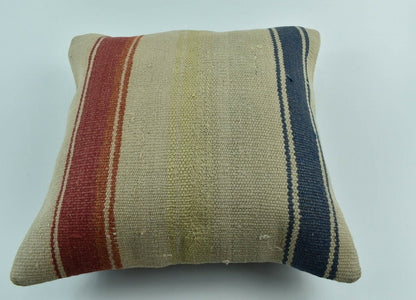 Kilim Pillow Cover 16x16 Oriental Traditional Handmade Bohemian Cushion A1623