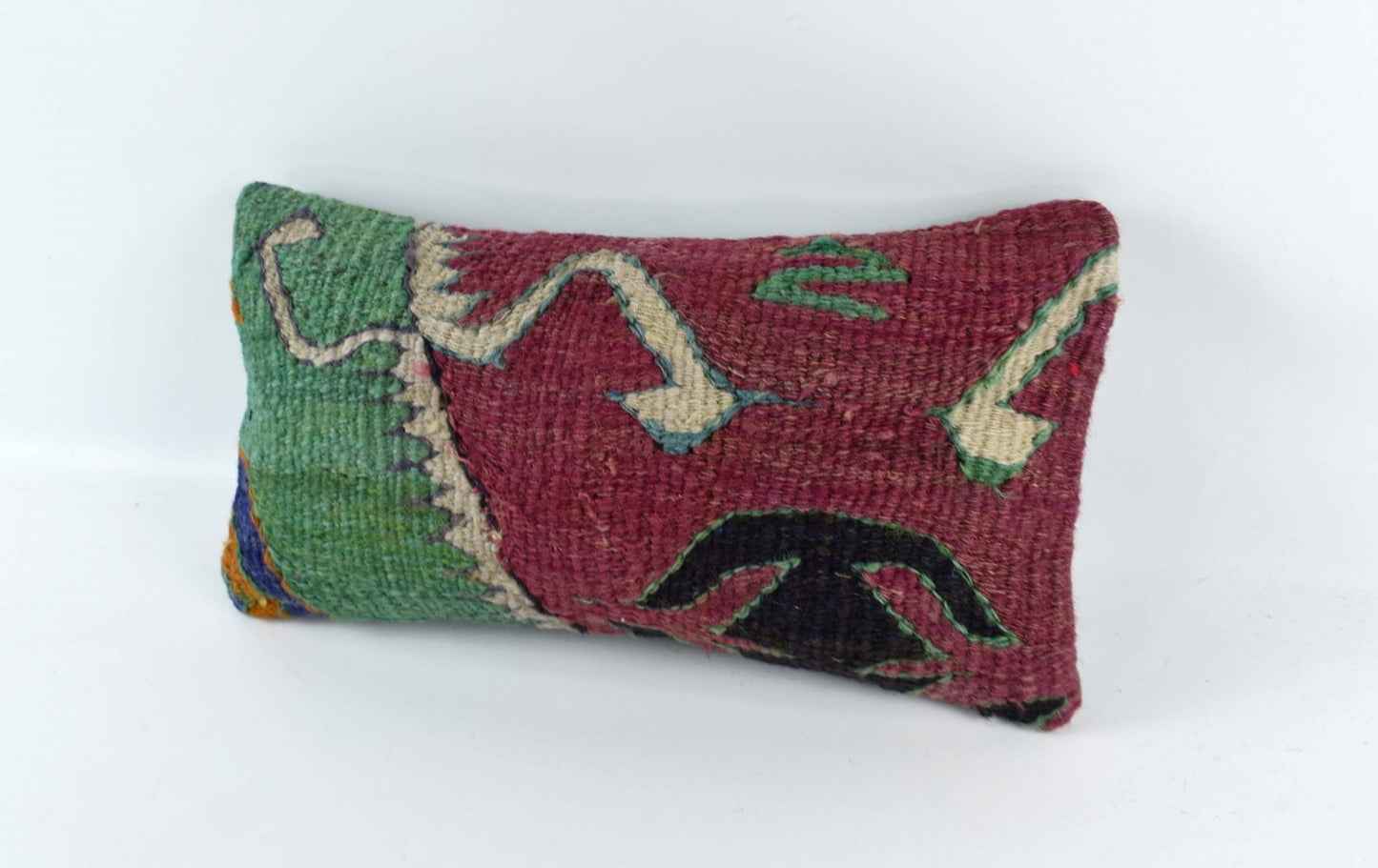 Turkish Cushion Cover 8"x16" Handmade Vintage Boho Ethnic Throw Pillow Case 4450