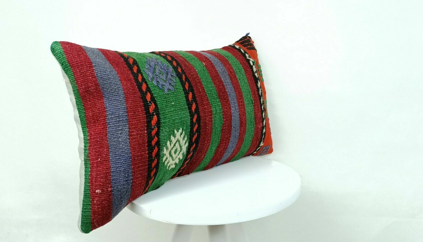 Kilim Pillow Cover 12x20 Home Decorative Handmade Sofa Couch Lumbar Cushion E524