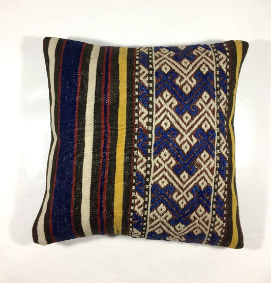 16x16 Ethnic Vintage Turkish Rug Pillow Cover Home Decorative Boho Cushion 590