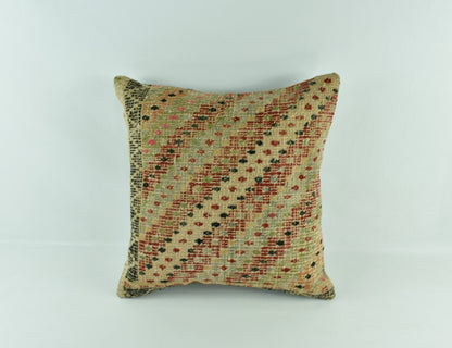 20x20 Kilim Pillow Cover Handmade Vintage Oushak Kilim Cushion Cover 4120