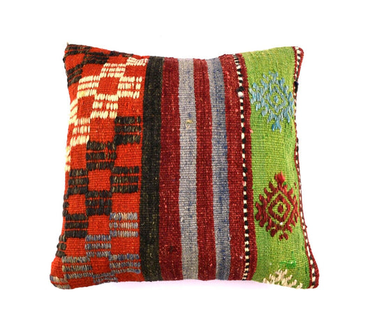 16x16 Ethnic Vintage Turkish Rug Pillow Cover Home Decorative Boho Cushion 4528