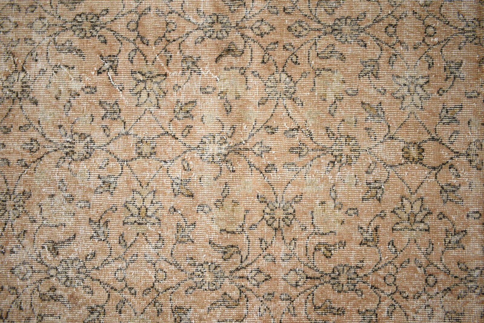 Vintage Oushak Rug 6.4x3.7 ft Turkish Floor Rug Faded Area Rug Oriental Rug U02