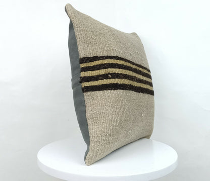 14x14 Kilim Cushion Cover Turkish Ottoman Boho Rustic Throw Pillow Case  A341