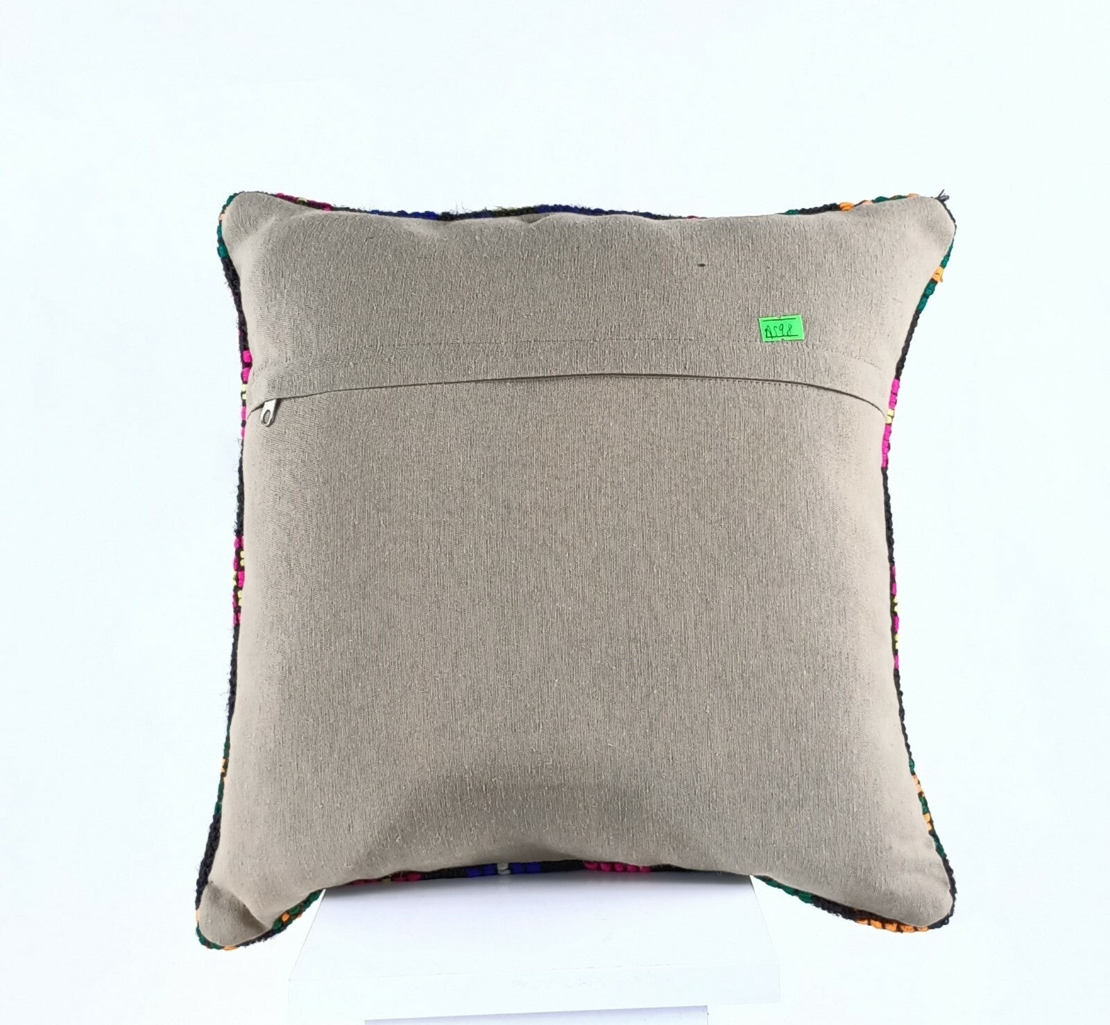Kilim Pillow Cover 16x16 Anatolian Traditonal Wool Boho Sofa Lumbar Cushion A598