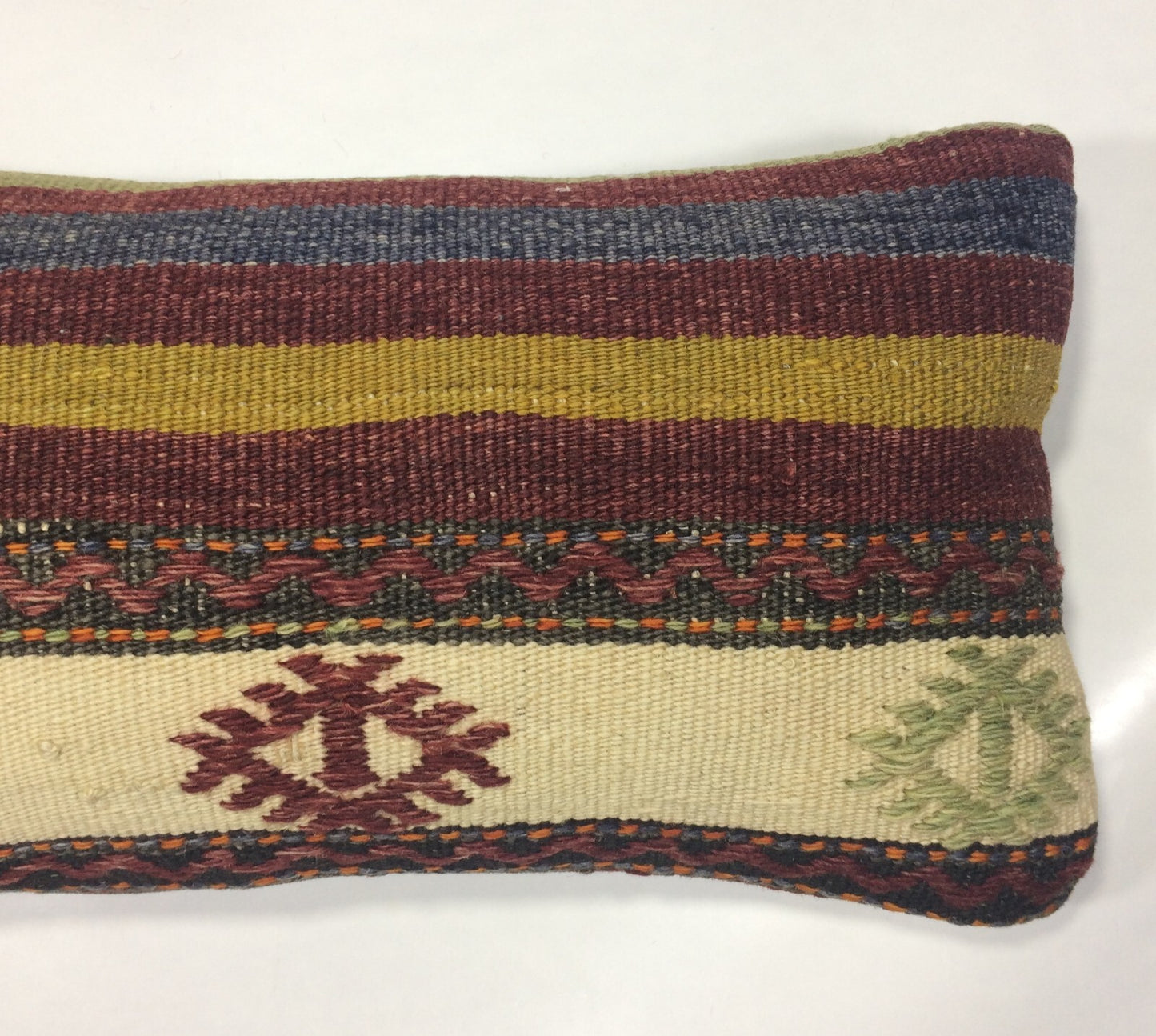 Turkish Cushion Cover 8"x16" Handmade Vintage Boho Ethnic Throw Pillow Case 960