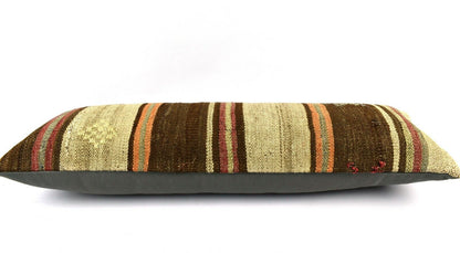 Kilim Pillow Cover 12x36 Handwoven Ethnic Vintage Handwoven Kilim Cushion A3231