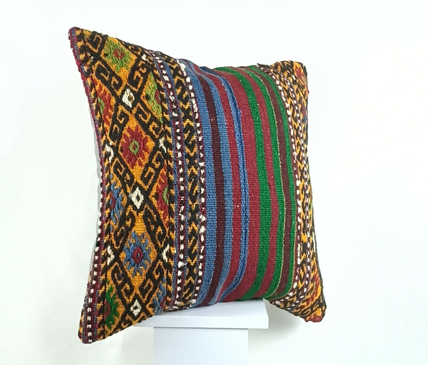 Kilim Pillow Cover 20x20 Home Decorative Handmade Ethnic Oushak Rug Pillow A1219