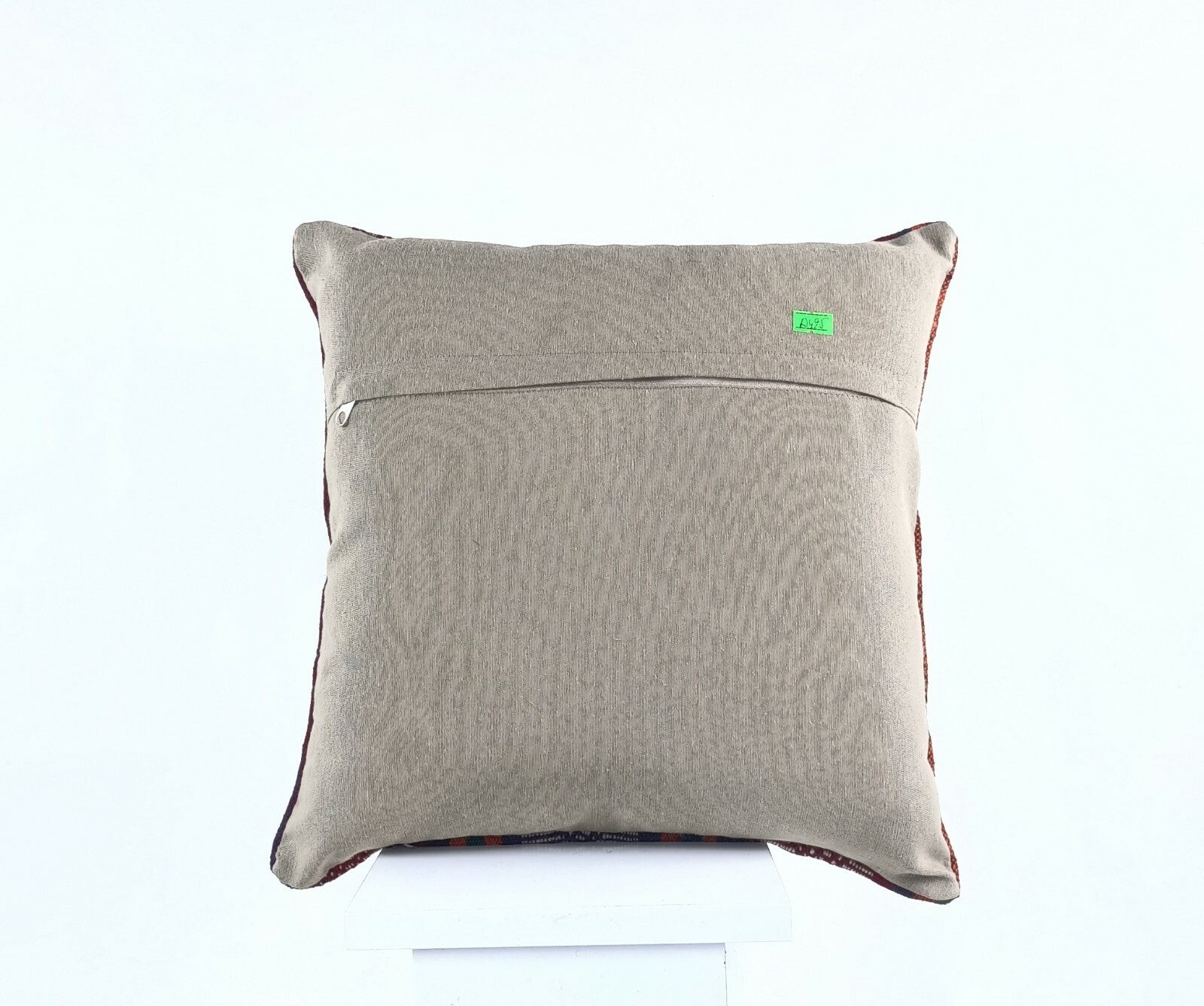 Handmade Turkish Kilim Pillow Cover 16x16 Ethnic Oushak Wool Throw Cushion  A495