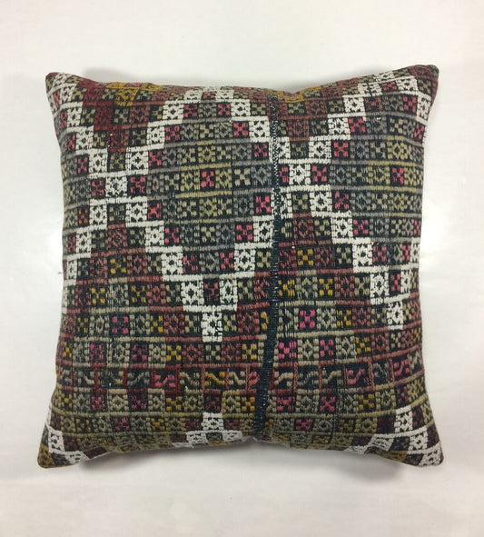 20x20 Kilim Pillow Cover Handmade Vintage Oushak Kilim Cushion Cover 1043