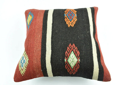 Kilim Pillow Cover 16x16 Oriental Traditional Handmade Bohemian Cushion A1633