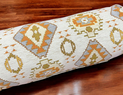 Bolster Pillow Cover Woven Soft Fabric Pattern Ethnic Tribal Oriental Bolster