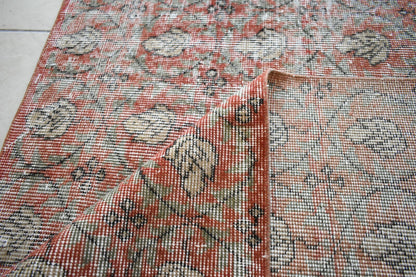 Vintage Runner 5.6x2.2 ft Oushak Runner Anatolian Rug Faded Turkish Runner R07