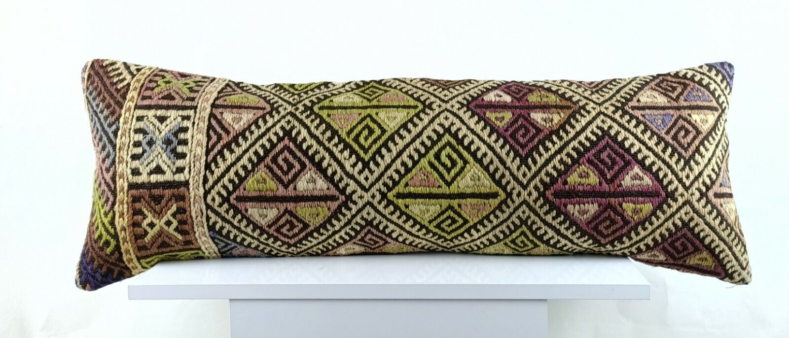 Kilim Pillow Cover 12x36 Home Decorative Handmade Ottoman Long Lumbar  A1537