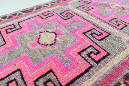 Oushak Runner 2.4x1.5 ft Vintage Turkish Rug Small Runner Anatolian Rug Y52