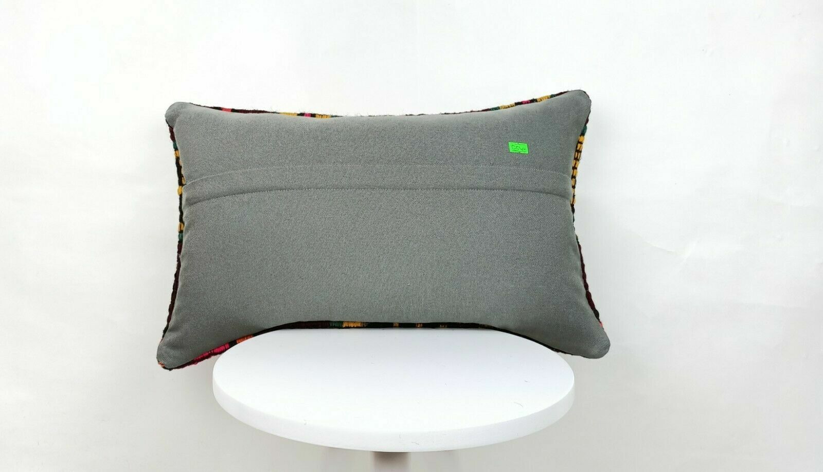 Kilim Pillow Cover 12x20 Handmade Oushak Traditional Rug Lumbar Cushion  E544