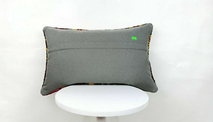 Kilim Pillow Cover 12x20 Handmade Oushak Traditional Rug Lumbar Cushion  E544