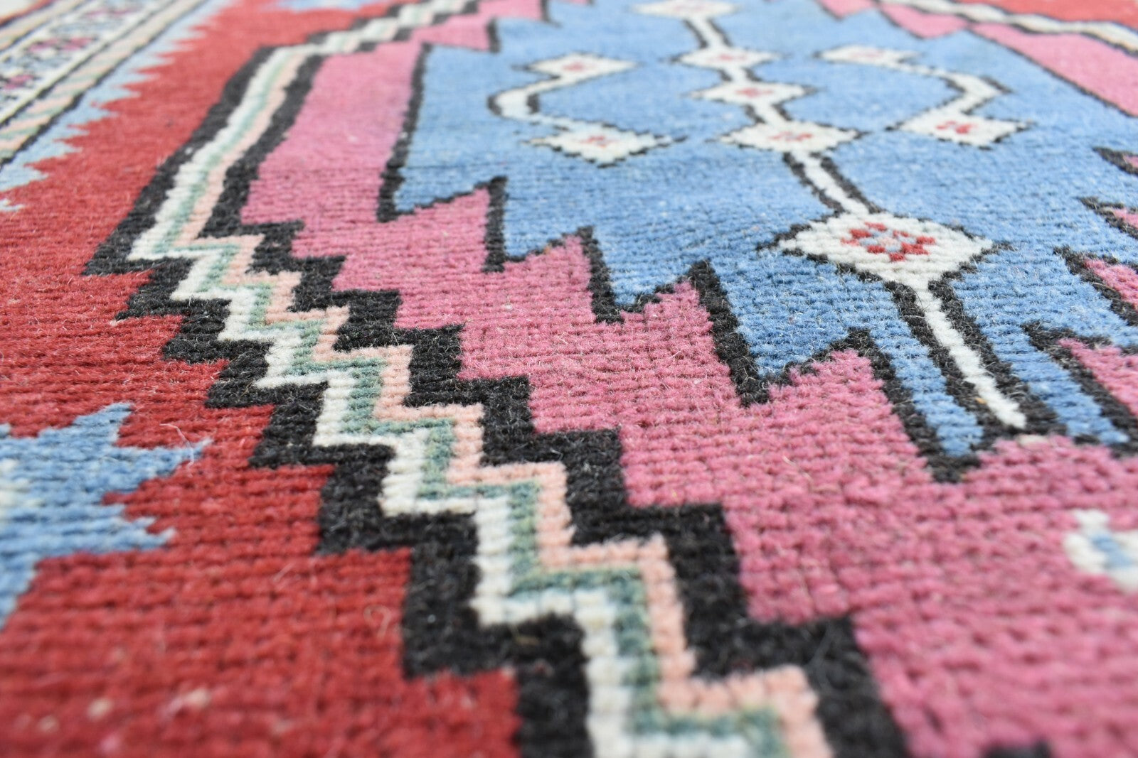 Turkish Runner 3.7x1.8 ft Mini Anatolian Rug Vintage Runner Turkish Runner Y116