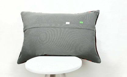 Kilim Lumbar Pillow Handknotted Oushak Rug Oriental Bohemian Ethinc Cushion E508