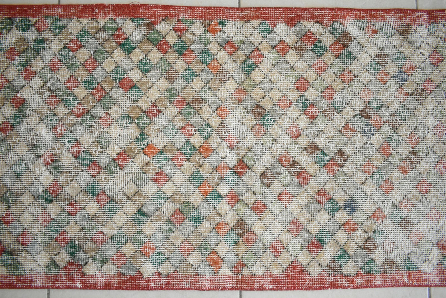 Small Turkish Runner 4.8x2 ft Vintage Runner Hallway Runner Handwoven Runner R13