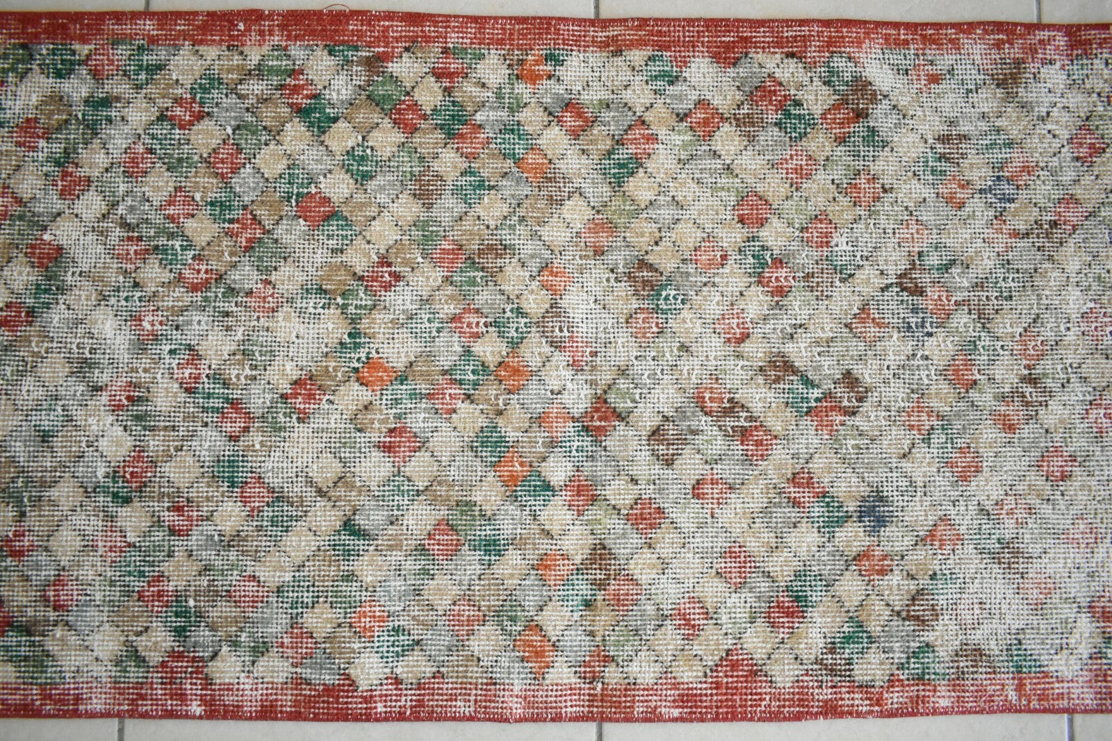 Small Turkish Runner 4.8x2 ft Vintage Runner Hallway Runner Handwoven Runner R13