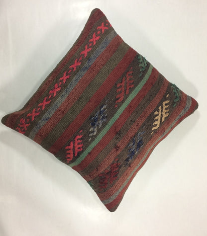 20x20 Kilim Pillow Cover Handmade Vintage Oushak Kilim Cushion Cover 1040