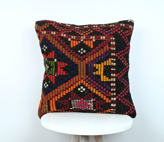 16x16 Ethnic Vintage Turkish Rug Pillow Cover Home Decorative Boho Cushion E231