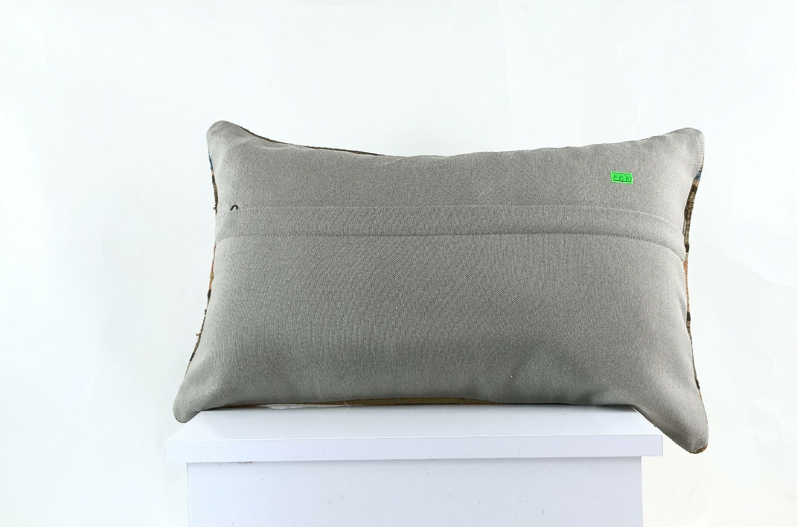 Kilim Pillow Cover 12x20 Handmade Turkish Rug Boho Ethnic Lumbar Cushion E1070