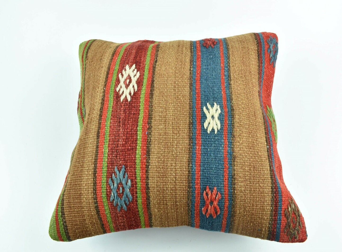 Kilim Pillow Cover 16x16 Oriental Traditional Handmade Bohemian Cushion A1634